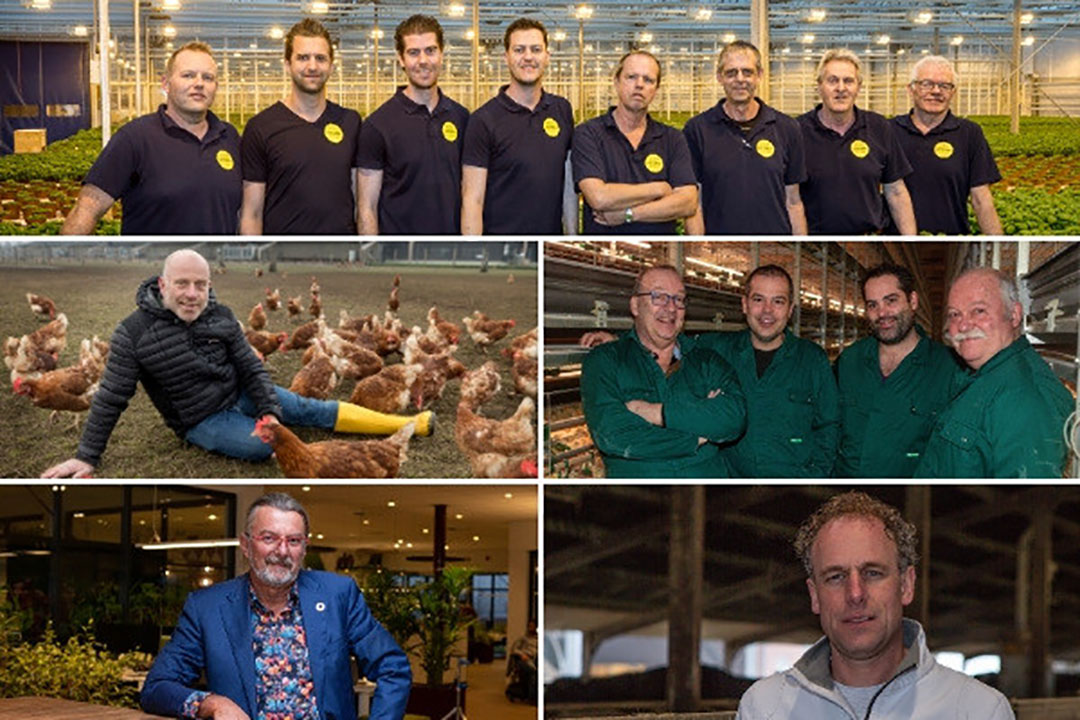 Dit zijn de 5 genomineerden die kans maken op de titel Agrarisch Ondernemer van het Jaar 2020. - Foto's: Peter Roek en Koos Groenewold