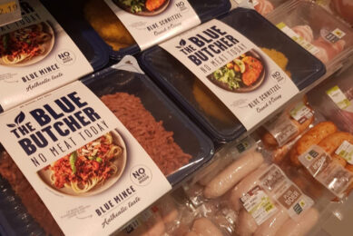 Van Loon verkoopt hun no-meatproducten onder de merknaam the Blue Butcher. - Foto: Van Loon