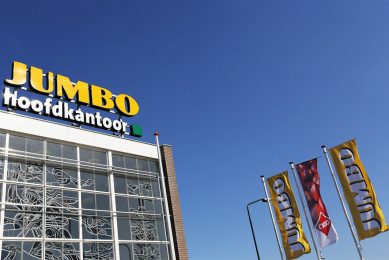 Hoofdkantoor en distributiecentrum van supermarktketen Jumbo in het Brabantse Veghel. - Foto: ANP
