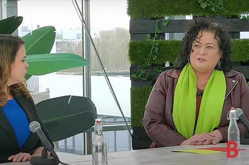 Caroline van der Plas (BoerBurgerBeweging) zei tijdens het Boerderij-verkiezingsdebat op 8 maart 2021 dat aardappelen wel eens drie keer zo duur kunnen worden als de EU-toeslagen verdwijnen. - Foto: Misset