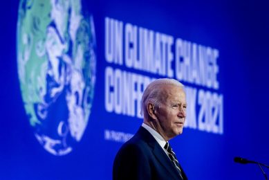 President Joe Biden van de Verenigde Staten op de Klimaatconferentie van de Verenigde Naties in Glasgow, Schotland. - Foto: ANP