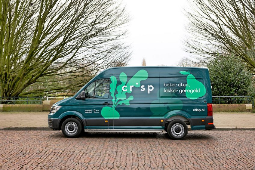 Een bestelwagen van Crisp onderweg. Het bedrijf breidt uit naar België. Foto: Crisp