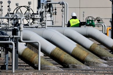 Gaspijpleidingen in Duitsland waardoor Nord Stream-1 gas loopt. - Foto: Reuters