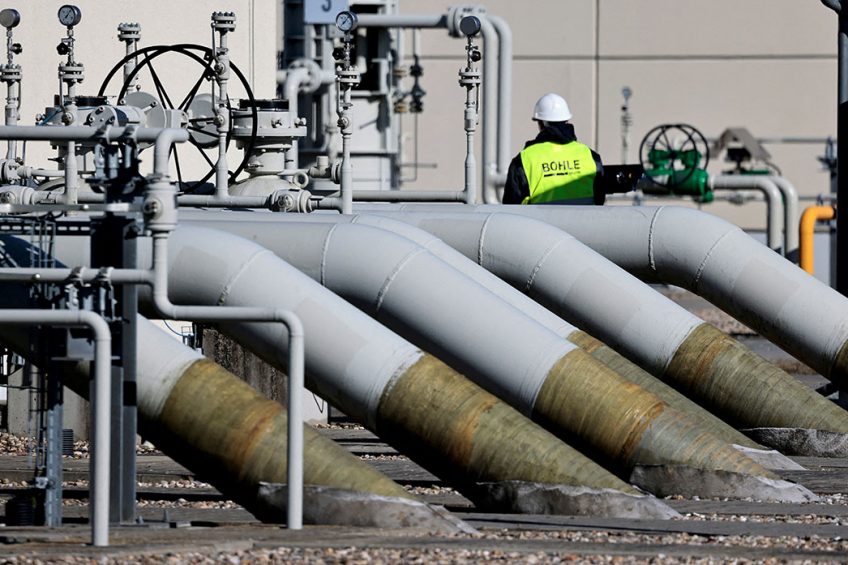 Gaspijpleidingen in Duitsland waardoor Nord Stream-1 gas loopt. - Foto: Reuters