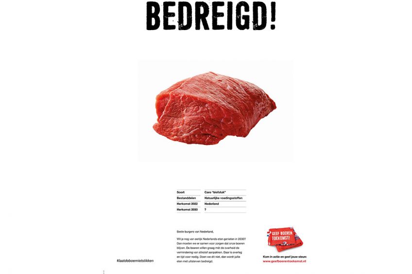 Een van de posters van de campagne van ZLTO en voerleveranciers. - Foto: Geefboerentoekomst.nl