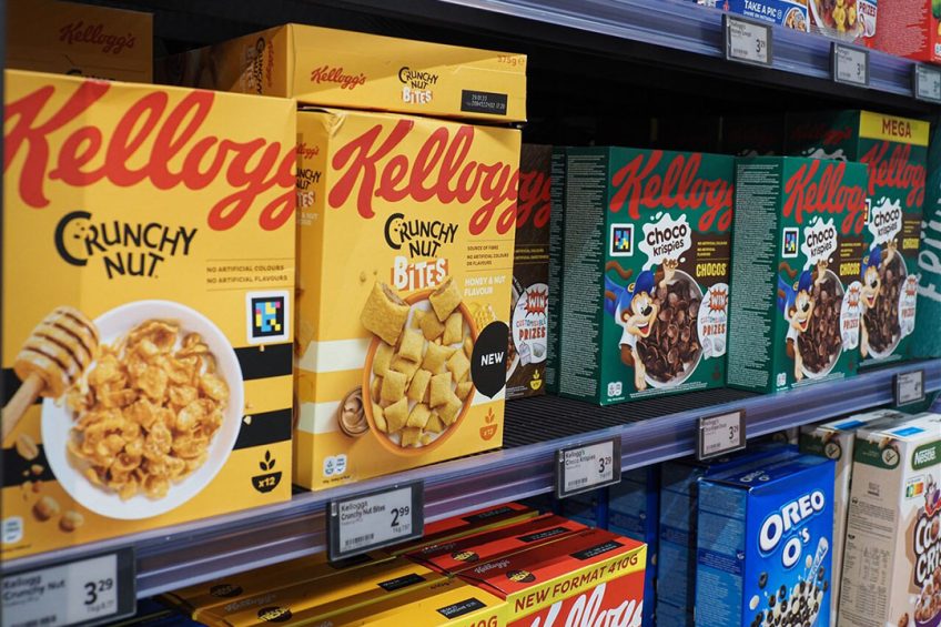 Kellogg's in een supermarkt in Wenen. In de VS groeide de omzet van Kellogg's met 14%, in Europese landen was er door valuta-effecten een daling van 11%. - Foto: ANP