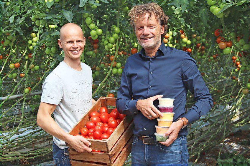 Albert van der Veen en Jeroen Schuurman willen met hun startup Groentegoed consumenten helpen om op een gemakkelijke manier meer groente te eten. - Foto: Saskia van Osnabrugge