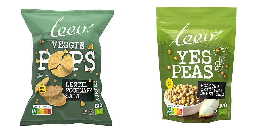 Leev biedt zoveel mogelijk producten aan die op meerdere vlakken een gezondere keuze vormen. Yes Peas (rechts), een gezonde kikkererwtensnack, is recent aan het Leev-assortiment toegevoegd.